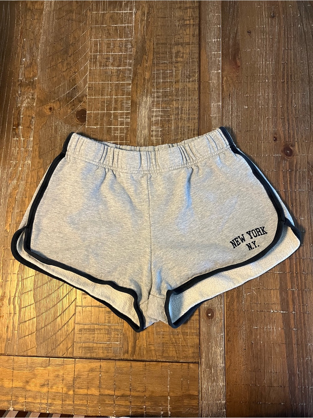 Brandy Melville Gray/Navy Athletic "New York" Shorts XS/S